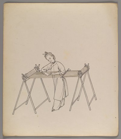 Album of separate leaves: Silk Cultivation and Production by Chinese School